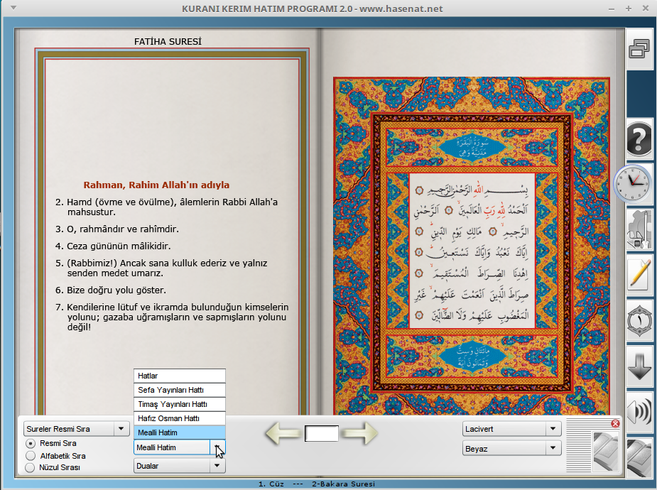 Kur'an-ı Kerim Okuma Programı 2.0 Hatlar
