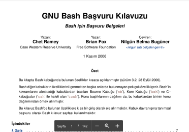GNU Bash Başvuru Kılavuzu